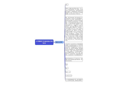 小学教师工作违纪检讨书800字