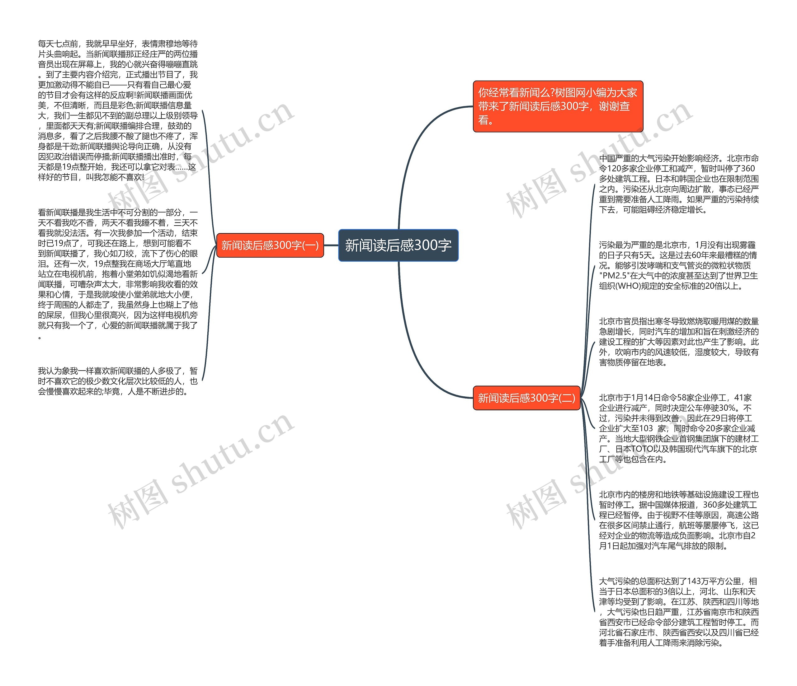 新闻读后感300字思维导图