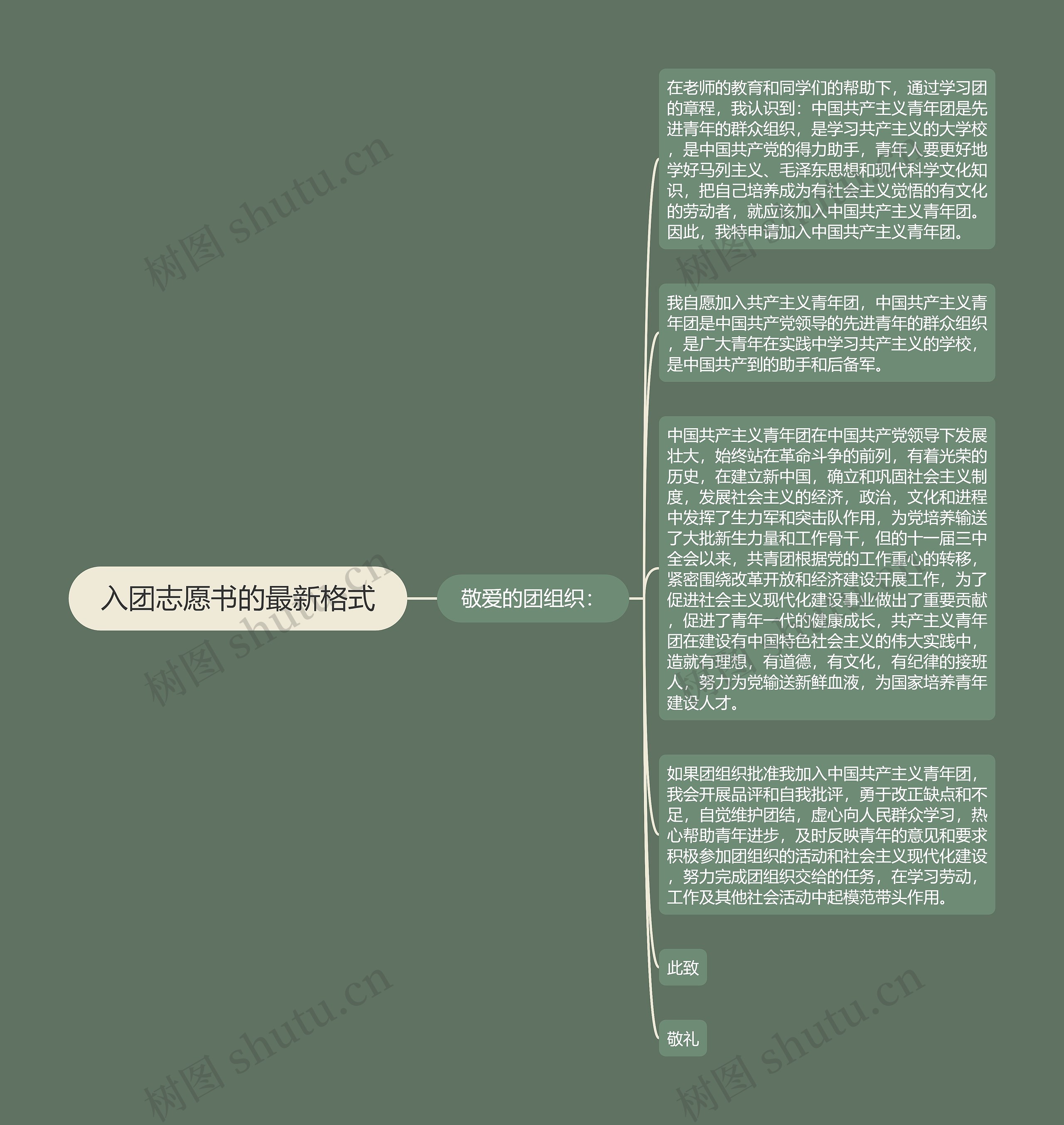 入团志愿书的最新格式思维导图高清图 入团志愿书的最新格式思维导图