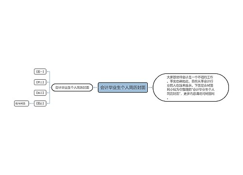 会计毕业生个人简历封面