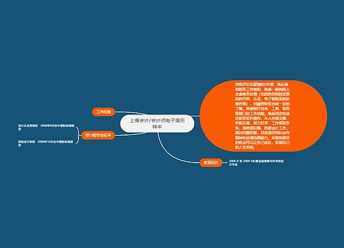 上海会计/会计师电子简历样本