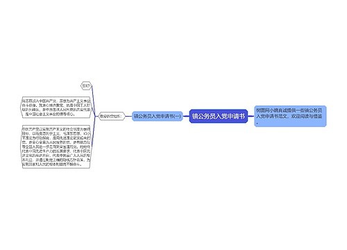 镇公务员入党申请书