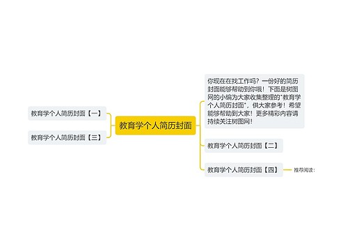 教育学个人简历封面