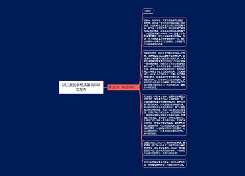 初二我的梦想演讲稿600字左右