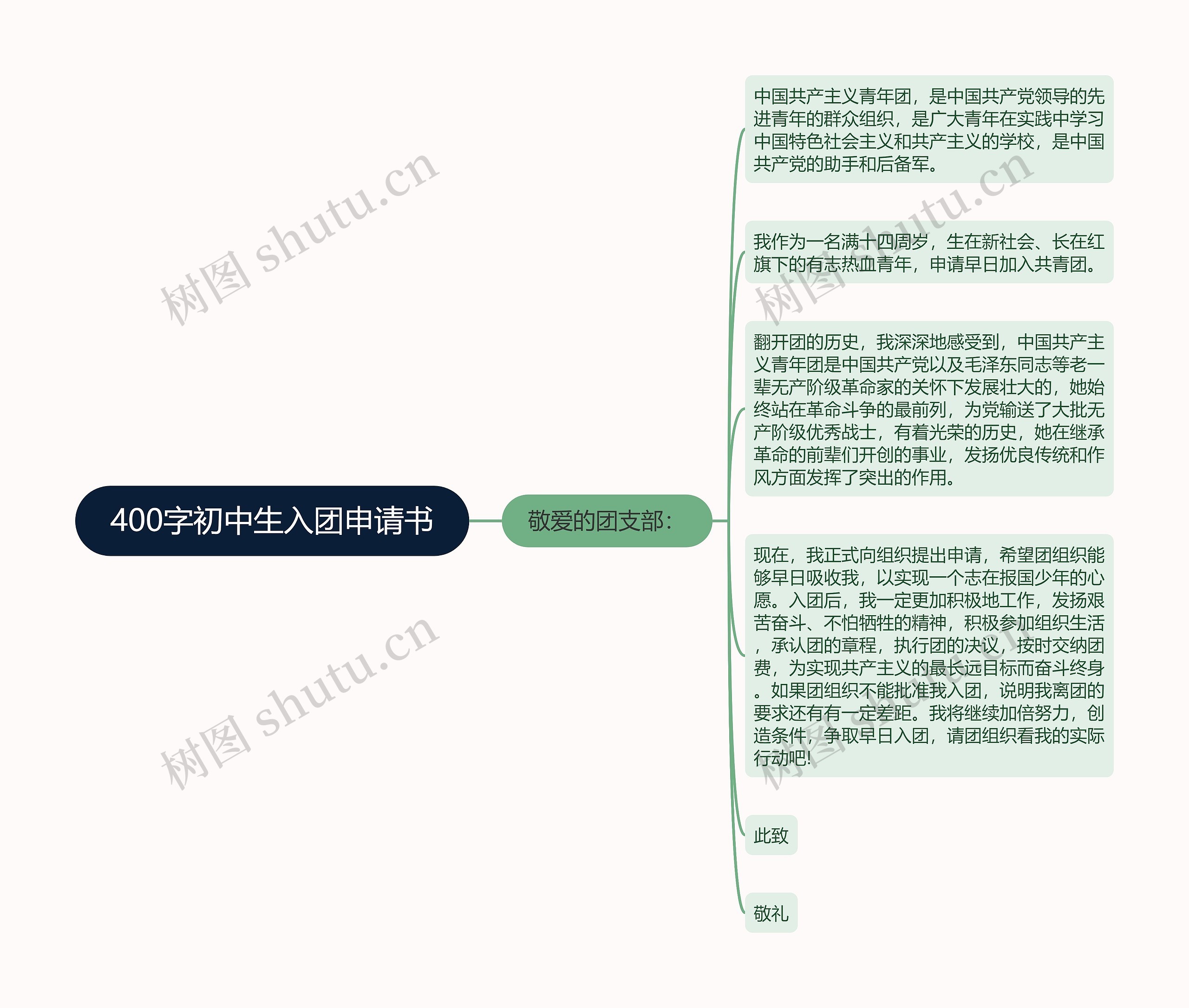 400字初中生入团申请书