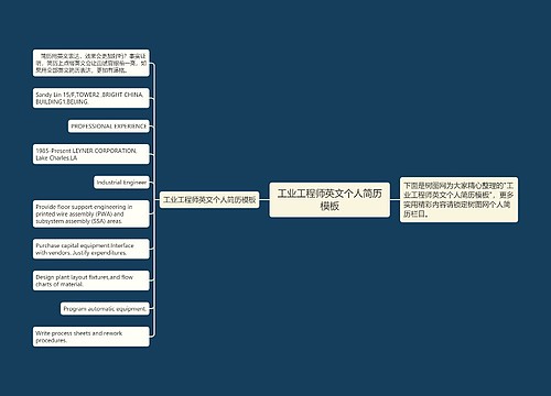 工业工程师英文个人简历模板