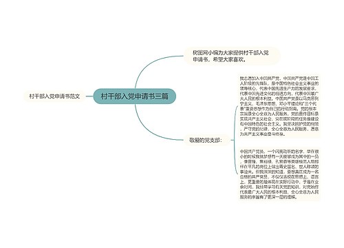 村干部入党申请书三篇