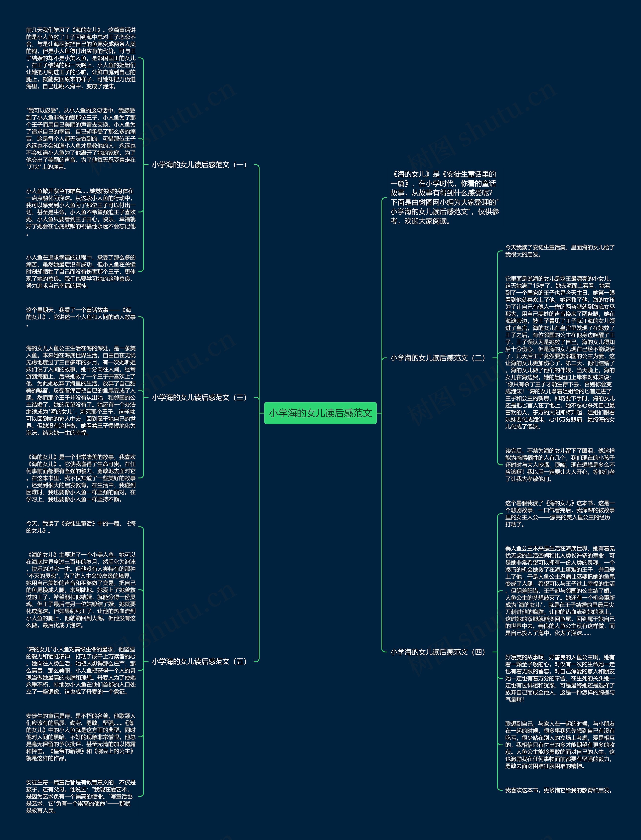 小学海的女儿读后感范文思维导图
