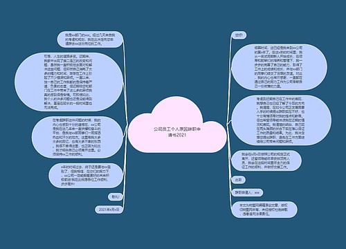 公司员工个人原因辞职申请书2021