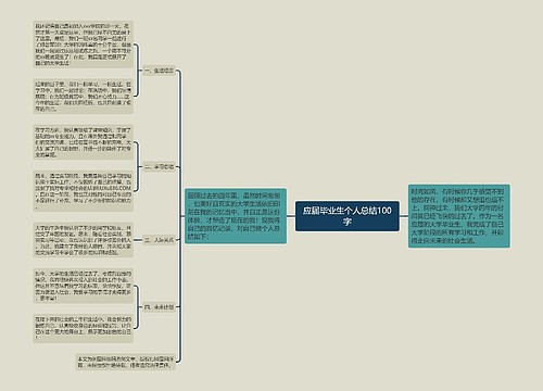 应届毕业生个人总结100字