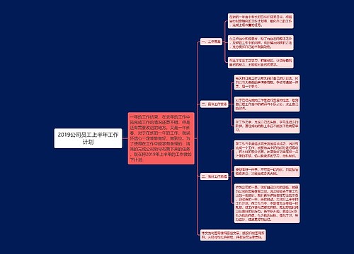 2019公司员工上半年工作计划