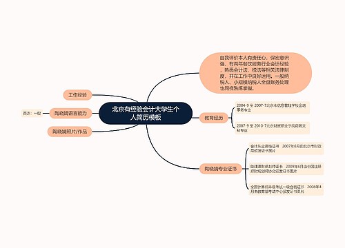 北京有经验会计大学生个人简历模板