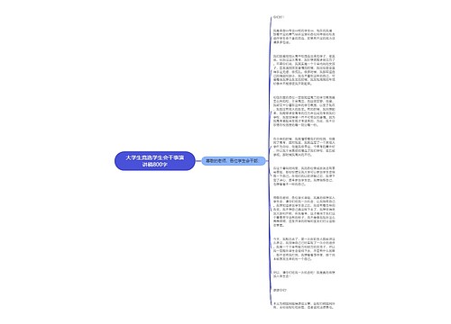 大学生竞选学生会干事演讲稿800字