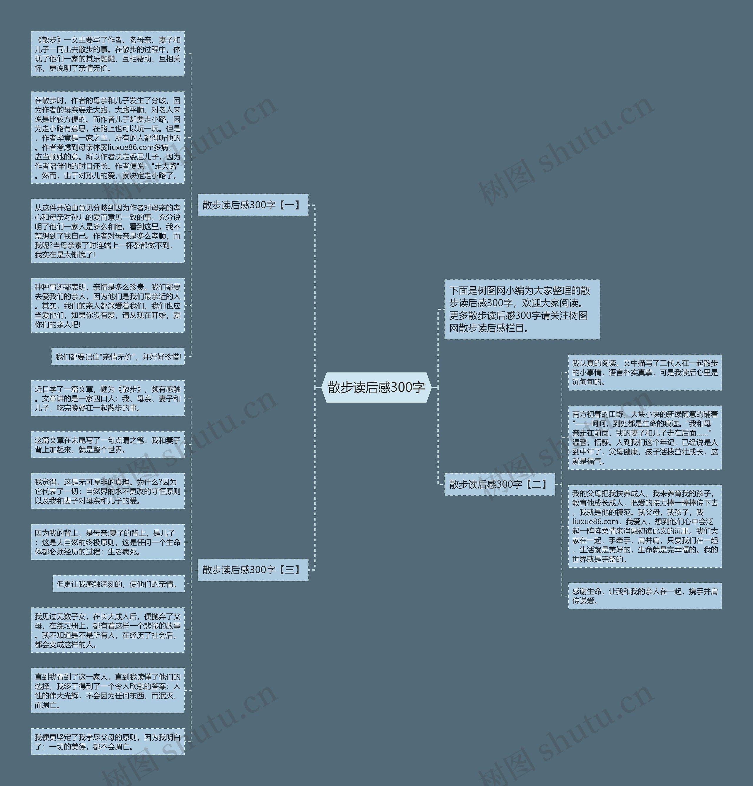 散步读后感300字思维导图