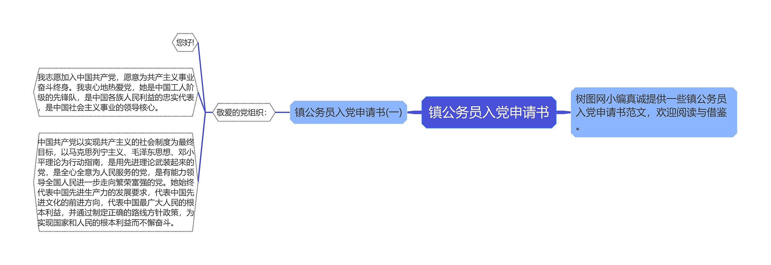 镇公务员入党申请书
