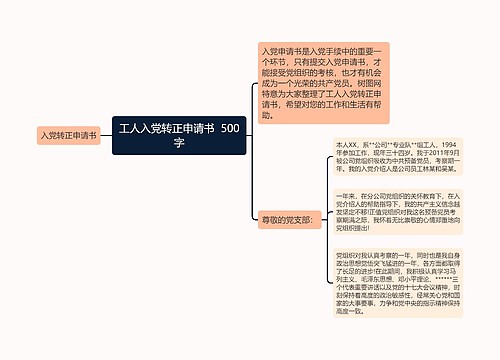 工人入党转正申请书  500字