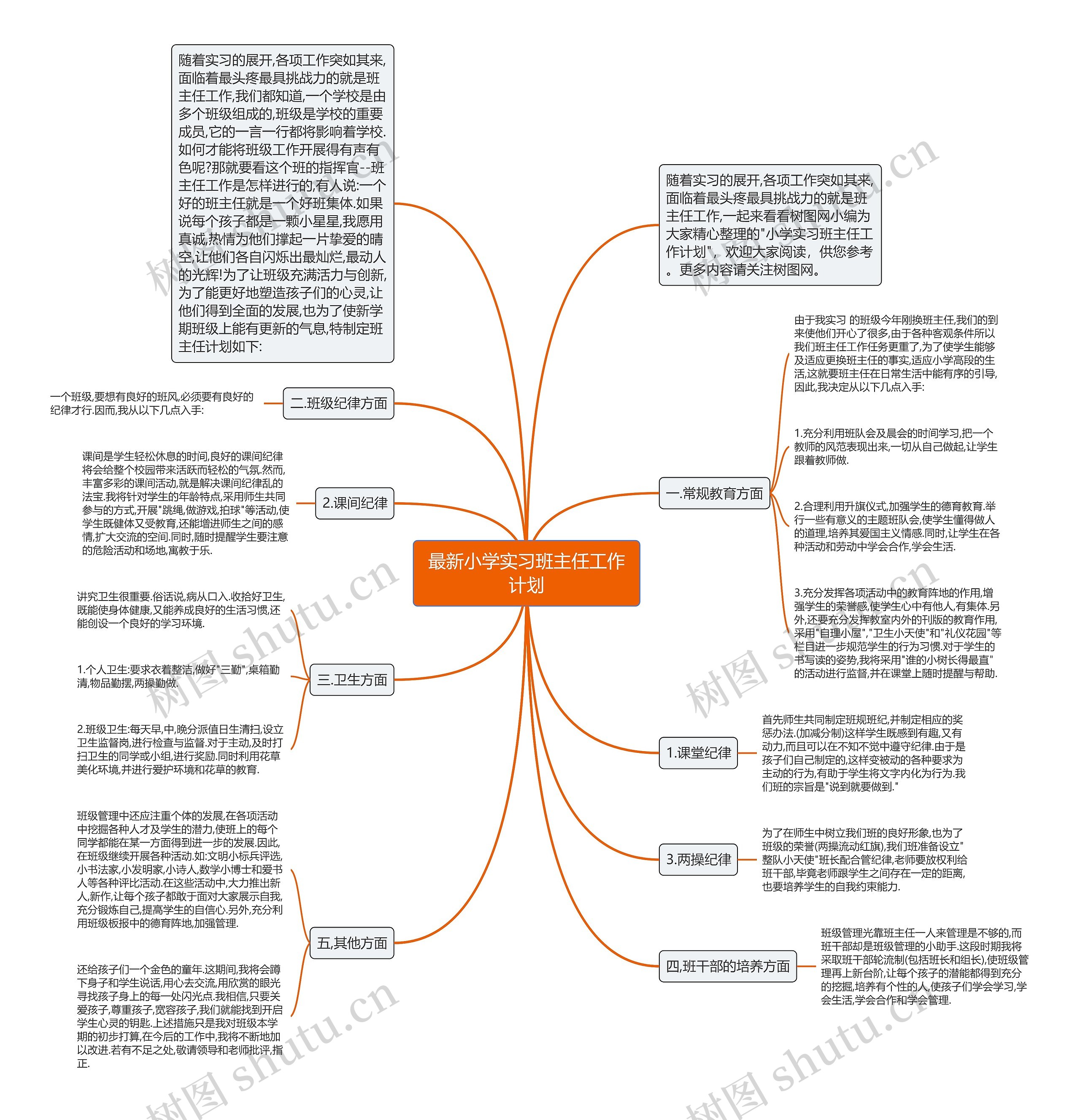 最新小学实习班主任工作计划