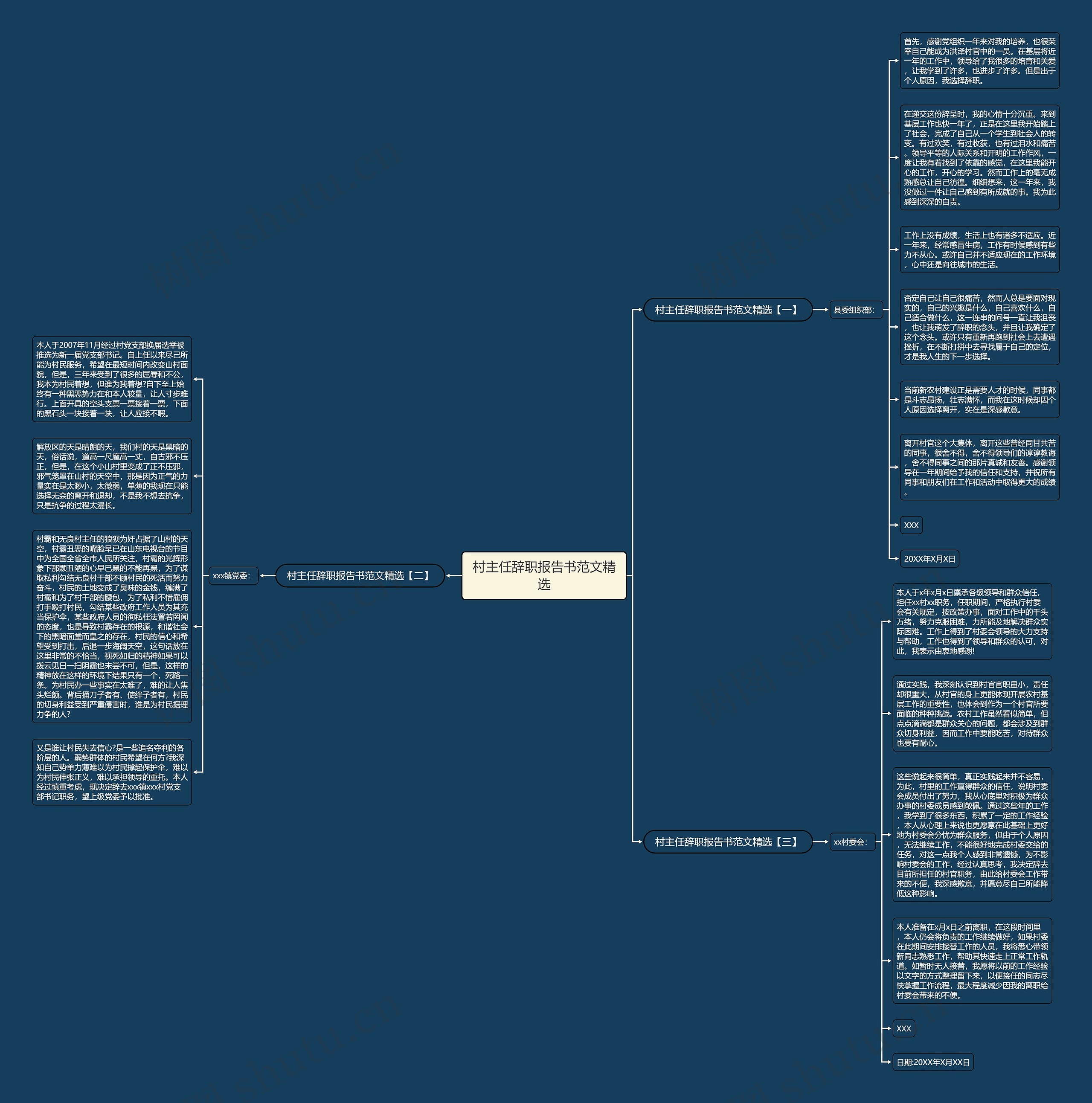 村主任辞职报告书范文精选