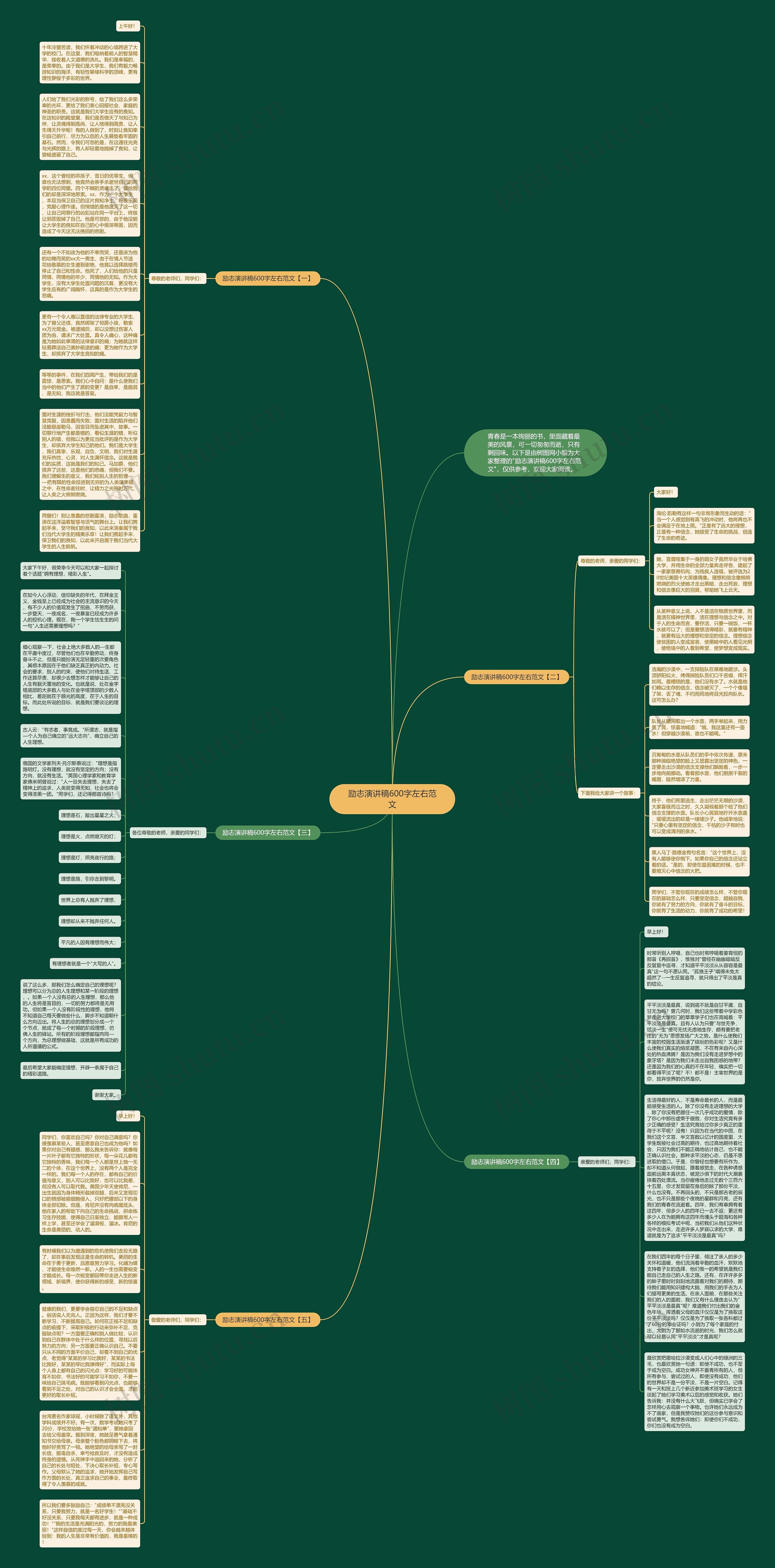 励志演讲稿600字左右范文思维导图