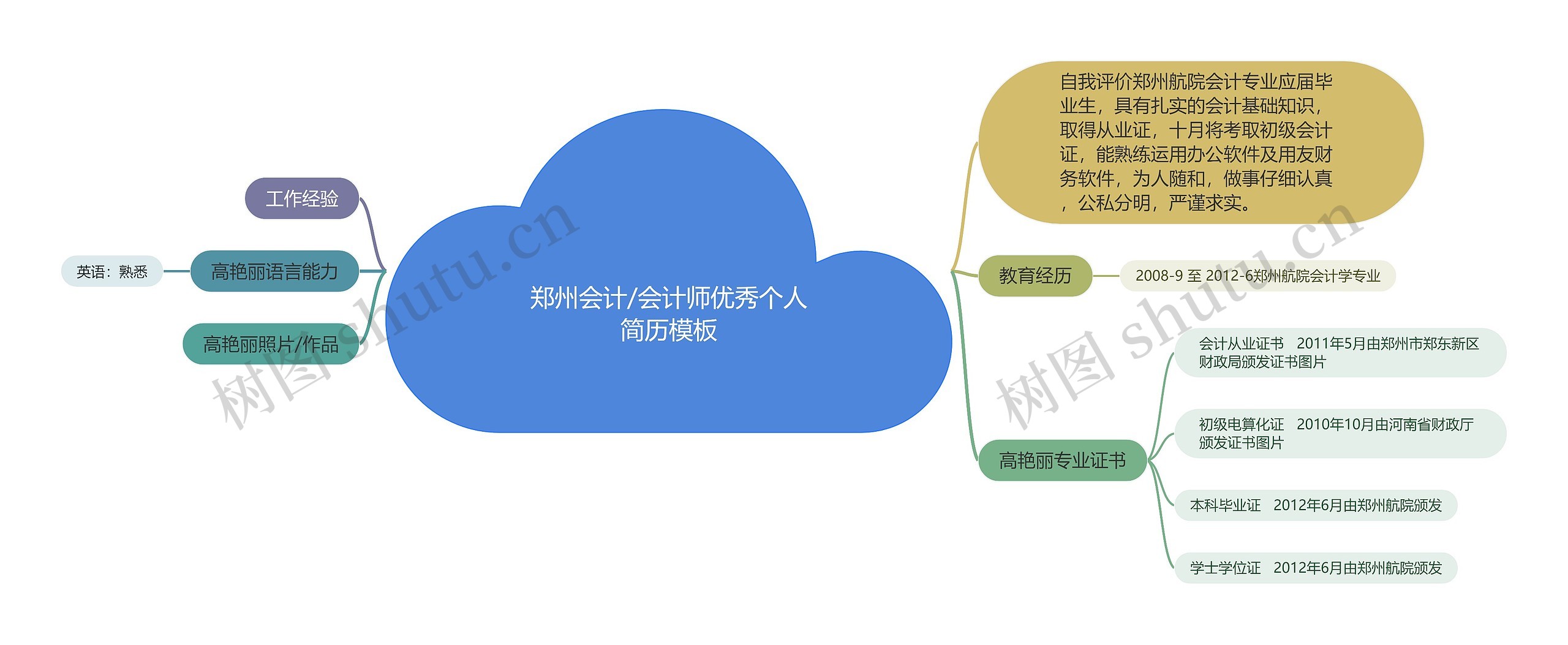 郑州会计/会计师优秀个人简历模板