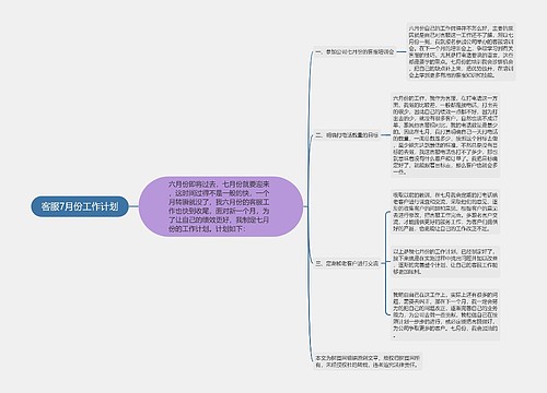 客服7月份工作计划