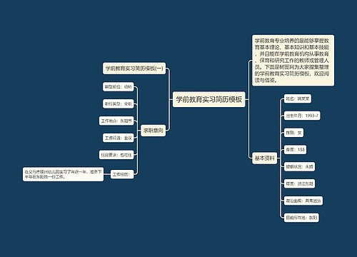 学前教育实习简历模板