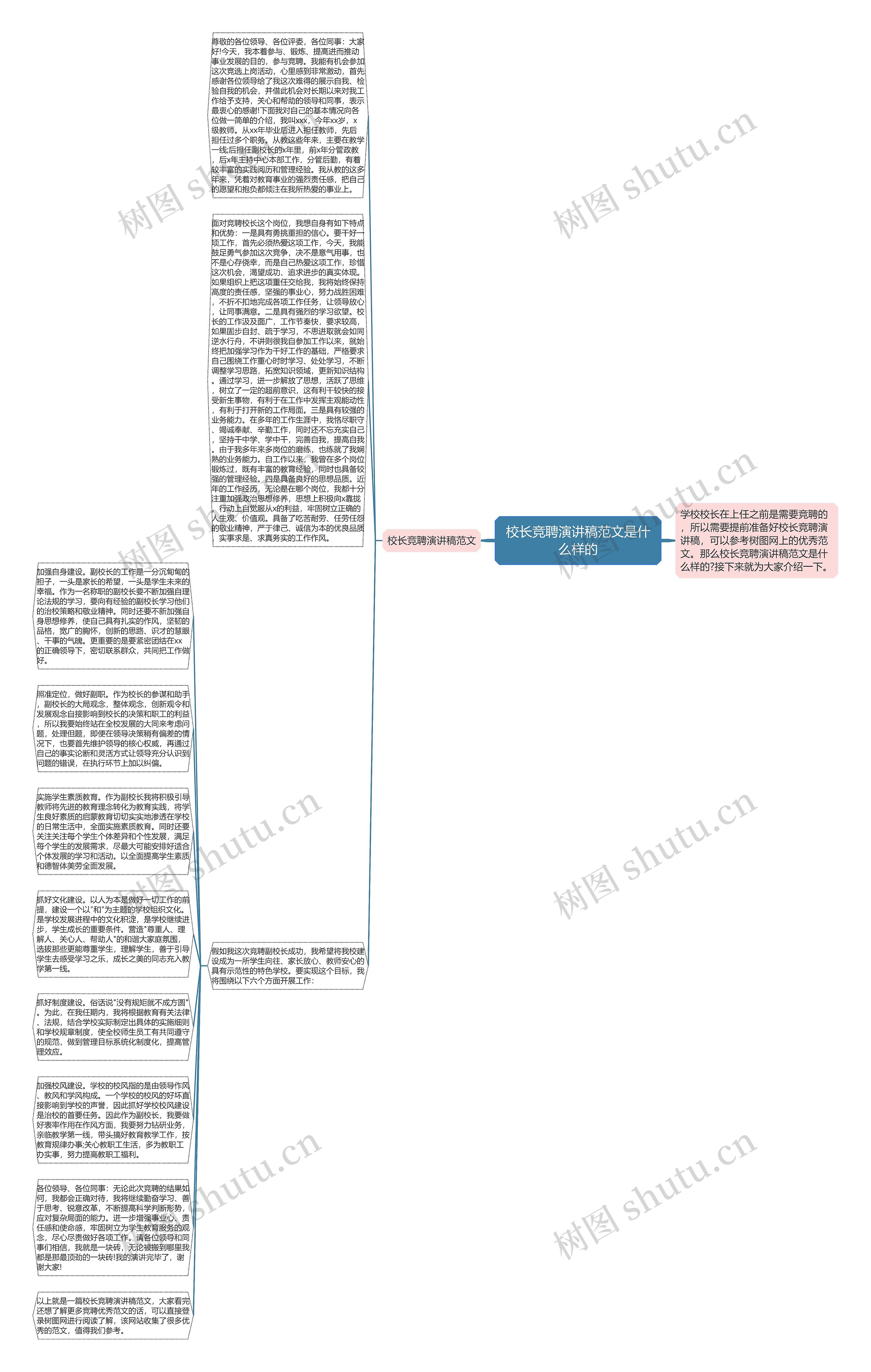 校长竞聘演讲稿范文是什么样的思维导图