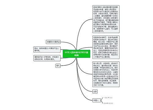 中学入团申请书200字基础篇