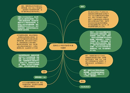 简单的小学教师辞职申请书最新