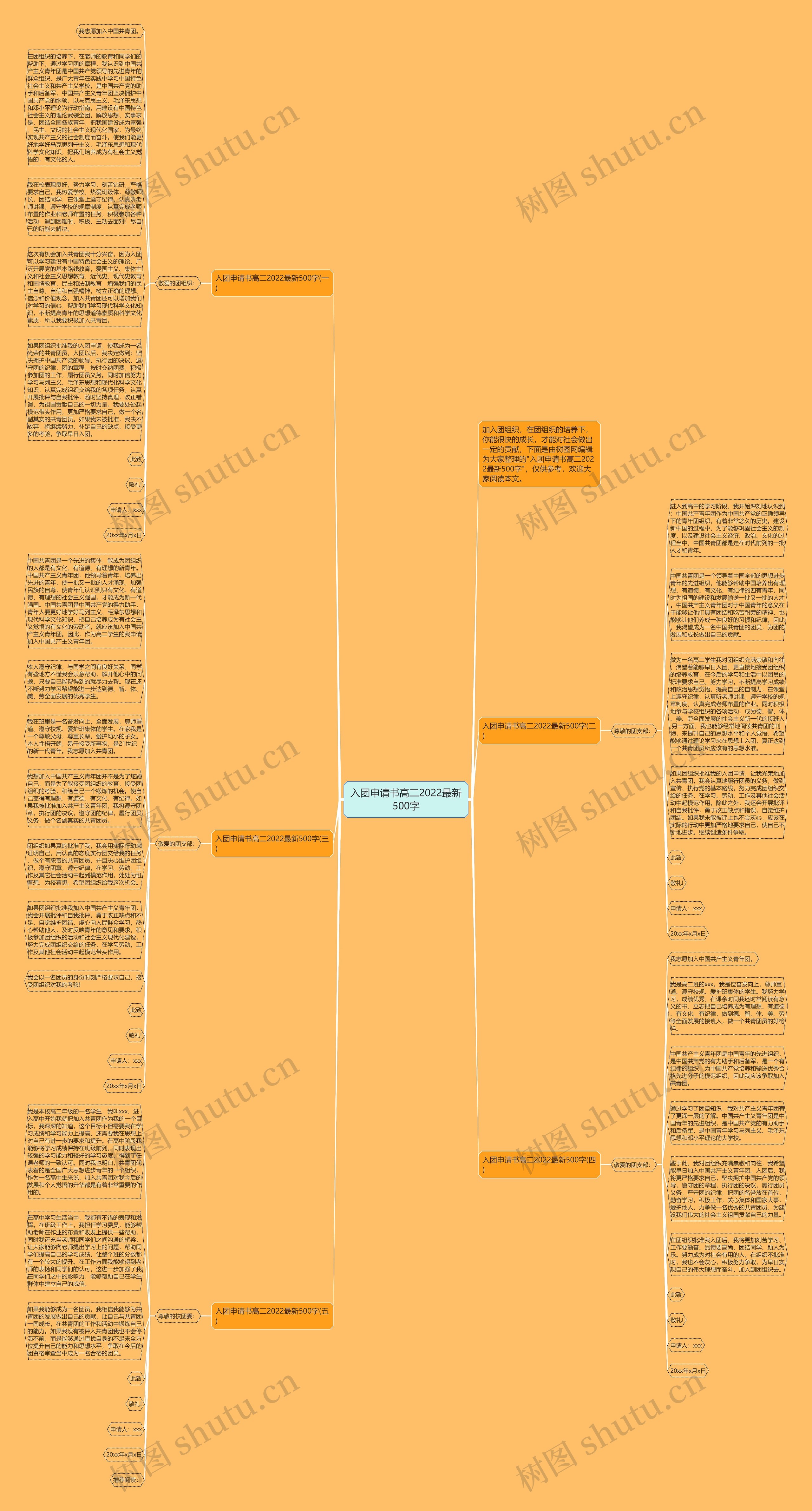 入团申请书高二2022最新500字