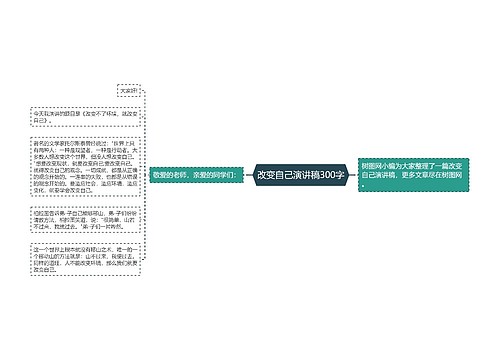 改变自己演讲稿300字