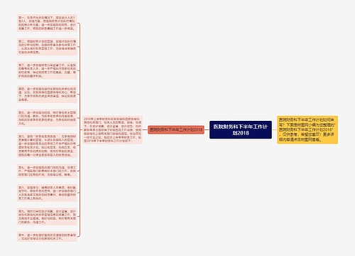 医院财务科下半年工作计划2018