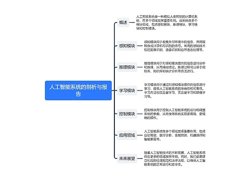 人工智能系统的剖析与报告