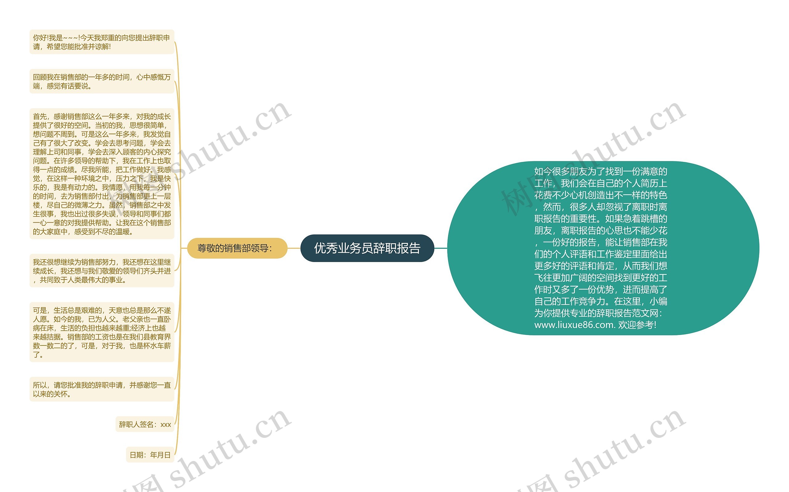 优秀业务员辞职报告