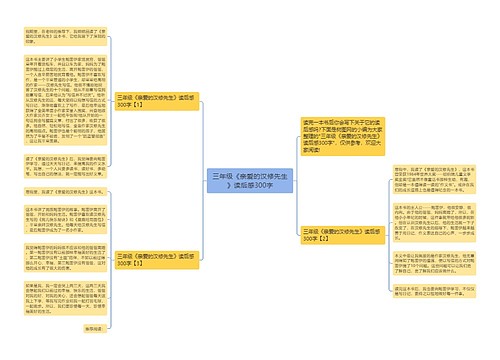 三年级《亲爱的汉修先生》读后感300字