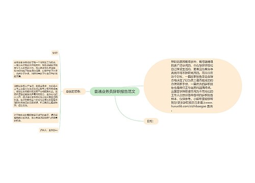 普通业务员辞职报告范文