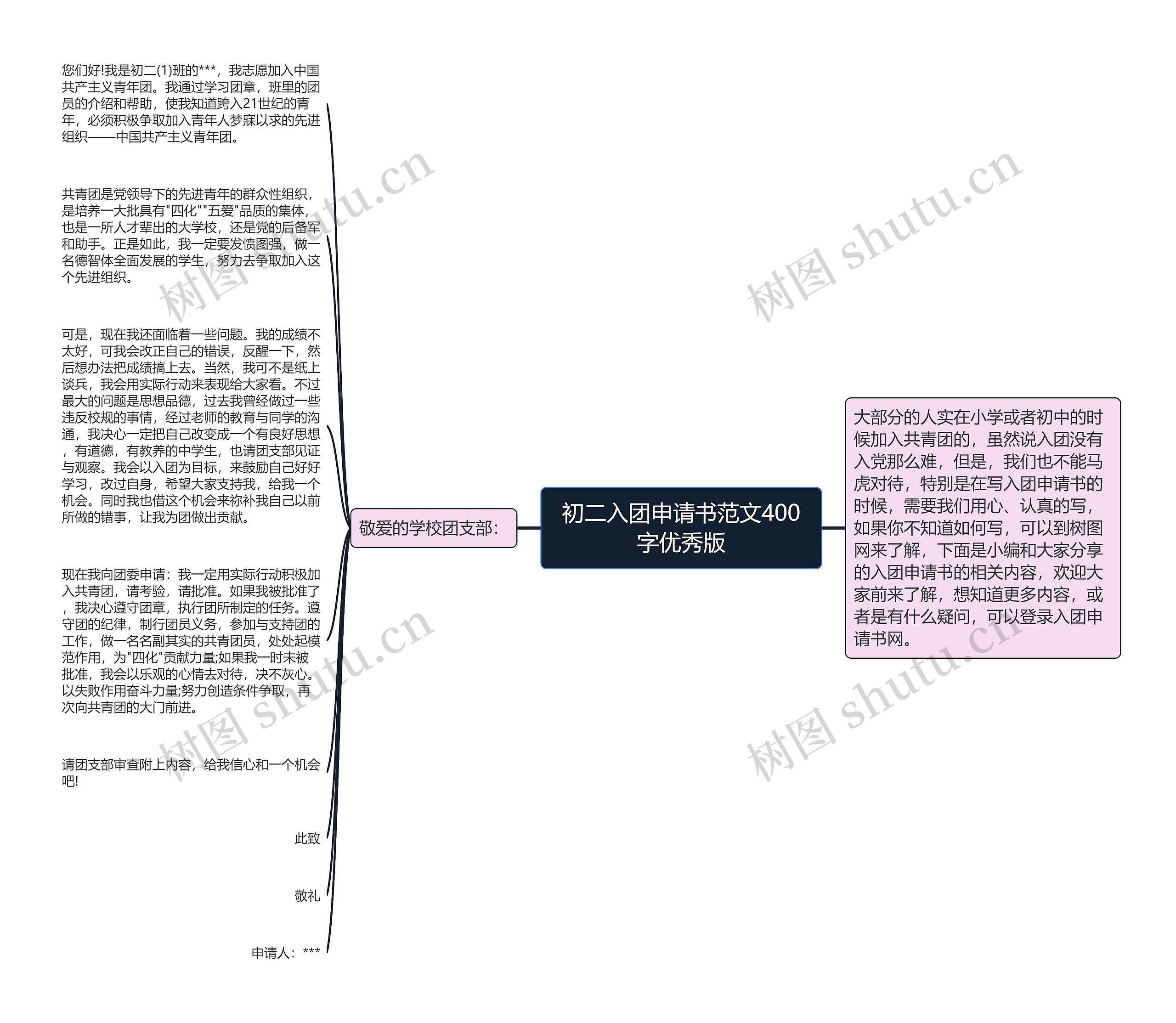 初二入团申请书范文400字优秀版