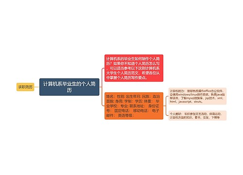 计算机系毕业生的个人简历