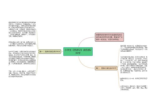 小学生《西游记》读后感200字