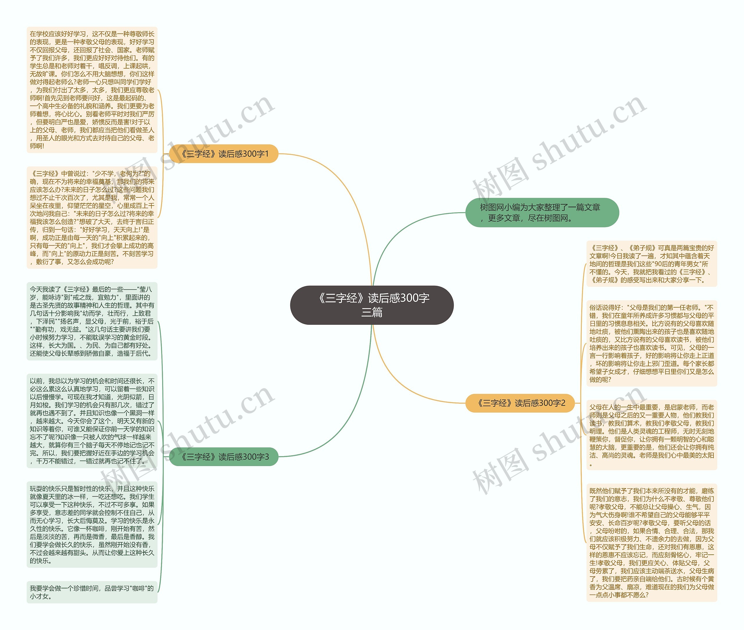 《三字经》读后感300字三篇思维导图