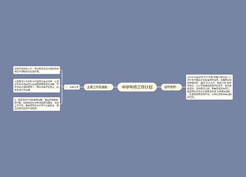 中学年终工作计划