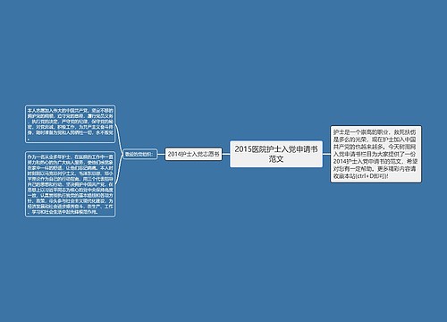 2015医院护士入党申请书范文