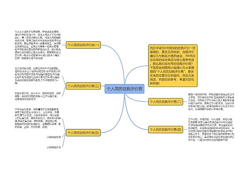 个人简历自我评价男