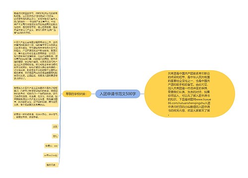 入团申请书范文500字