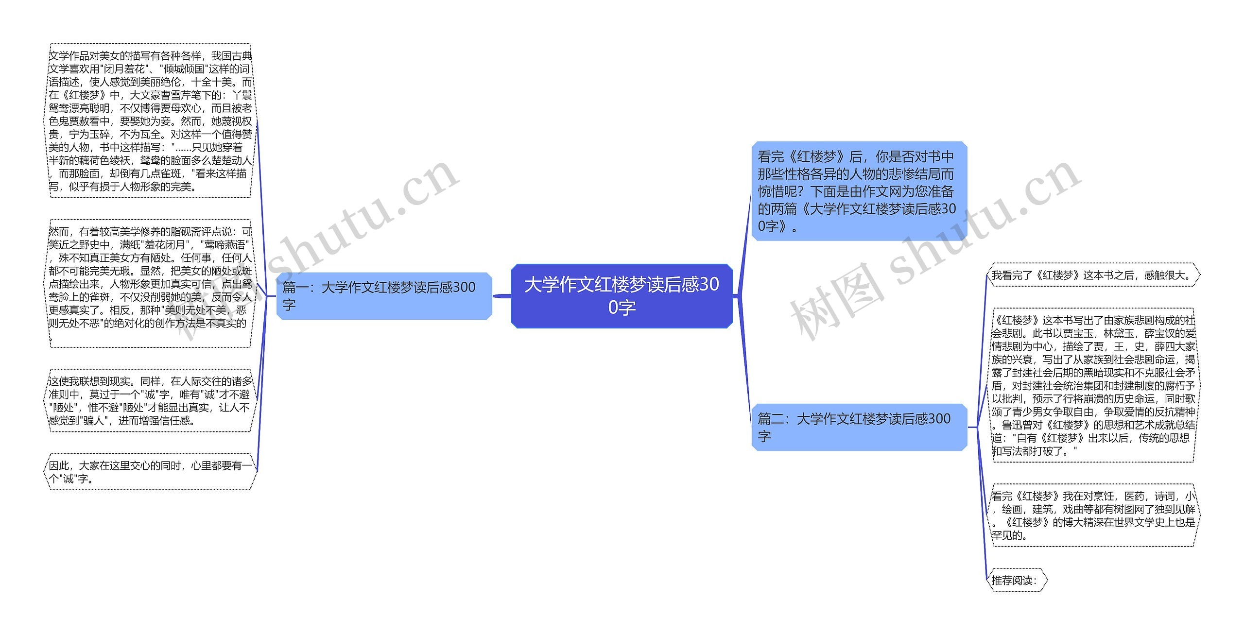 大学作文红楼梦读后感300字