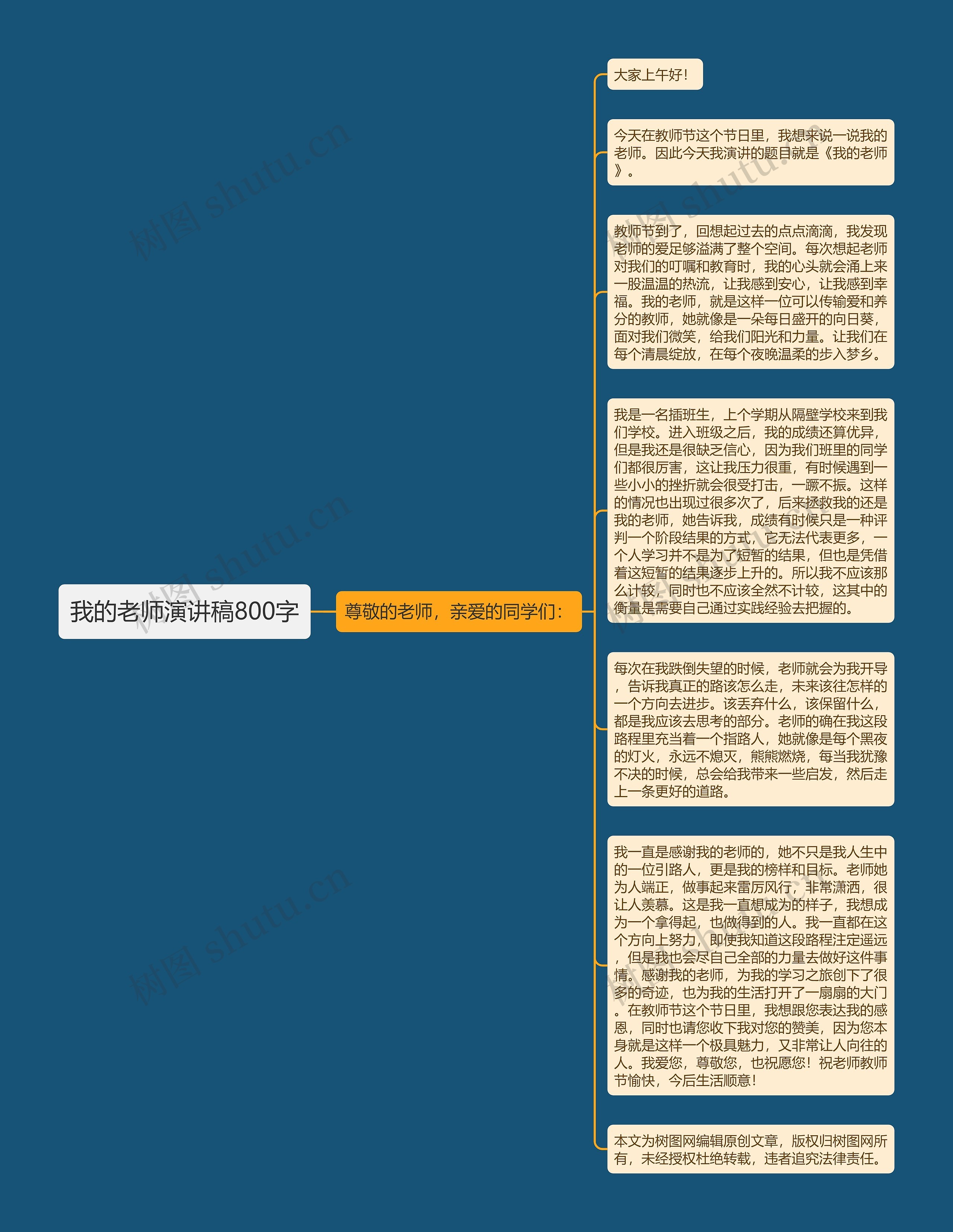 我的老师演讲稿800字