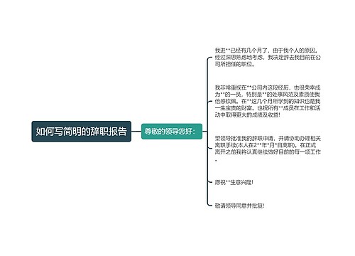 如何写简明的辞职报告