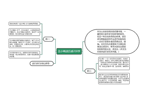 丑小鸭读后感200字