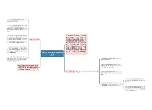 办公室文员9月份工作计划2020