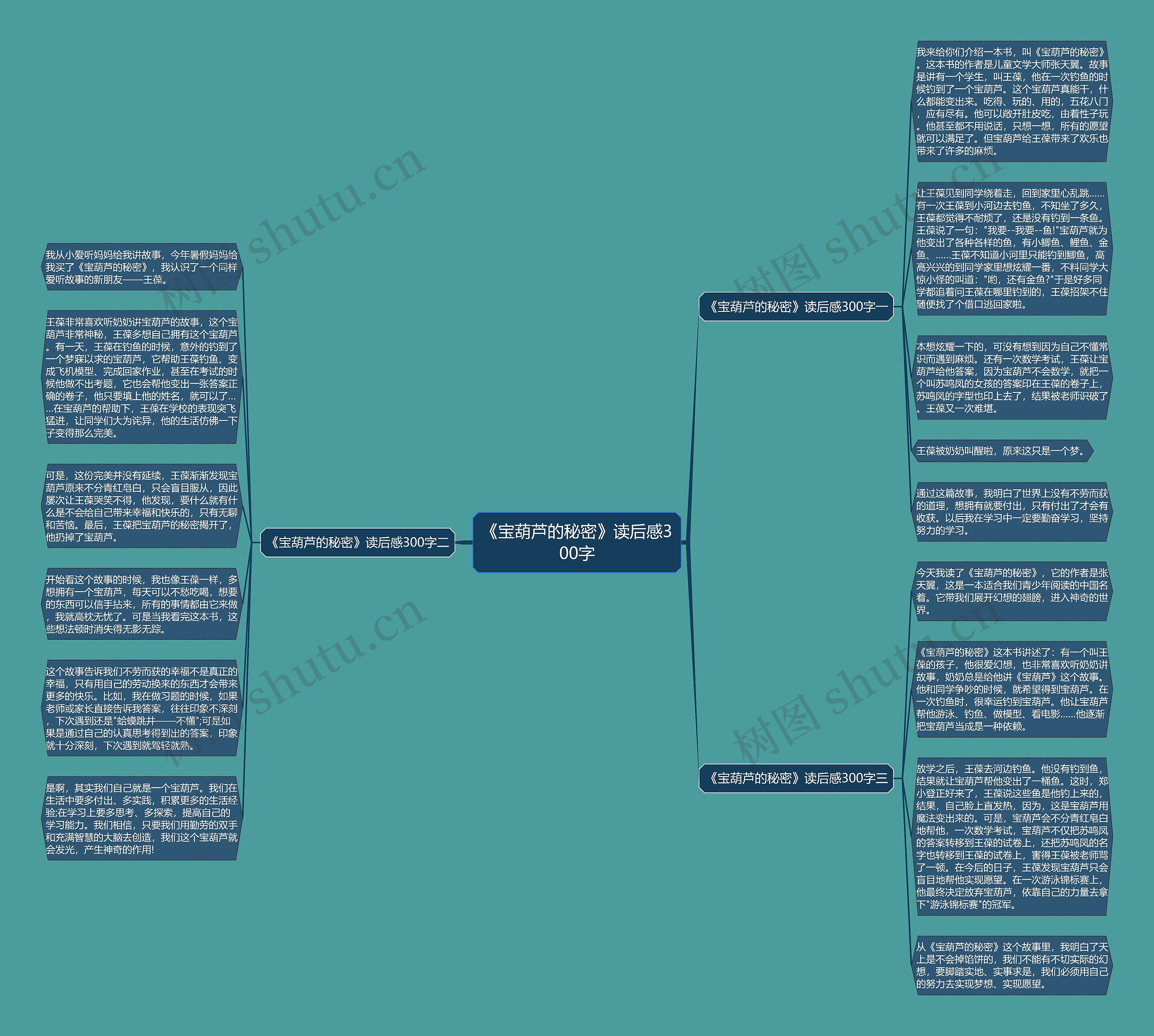 《宝葫芦的秘密》读后感300字思维导图